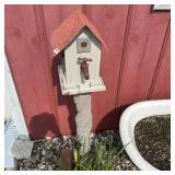 Vintage Birdhouse Lawn Ornament - 4 Feet Tall