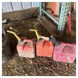 Three 2-gallon Gas Cans