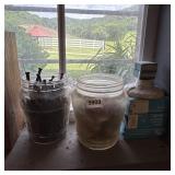 Antique Square Nails & Glass Insulators