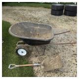 Two-wheel Wheelbarrow & Scoop Shovel