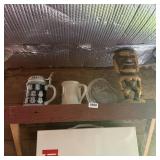 Elk Plaque, Steins & Wooden Carving