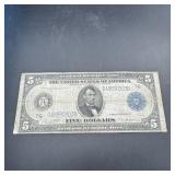 1914 $5 Federal Reserve Note Blue Seal