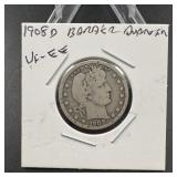 1908d Barber Quarter