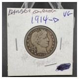 1914d Barber Quarter
