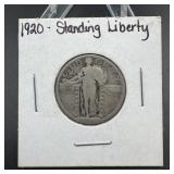 1920 Standing Liberty Silver Quarter