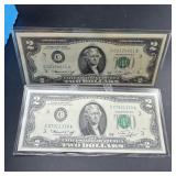Two 1976 $2 Notes