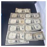Ten 1935 $1 Silver Certificates
