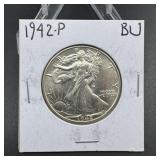 1942-p Walking Liberty Silver Half Dollar