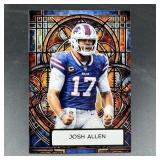 Custom Josh Allen Stained Glass Football Card
