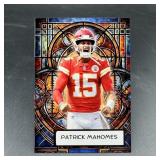Custom Patrick Mahomes Stained Glass Football Card