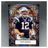 Custom Tom Brady Stained Glass Football Card