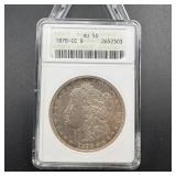 1878-cc Morgan Silver Dollar Ngc Au50