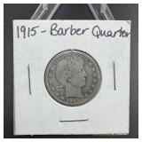 1915 Barber Silver Quarter