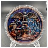 America 250 5oz Copper Colorized Round .999