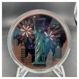 Independence 5oz Copper Colorized Round