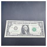 2017 $1 Rare Serial Number Note