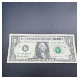 2017 $1 Rare Serial Number Note - Fancy