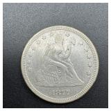 1877 Seated Liberty Quarter