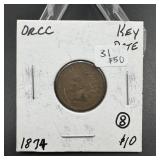 1874 Key Date Indian Head Cent