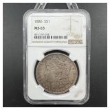 1886 Morgan Silver Dollar MS63