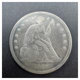 1860-o Trade Silver Dollar