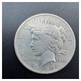 1921 High Relief Peace Silver Dollar