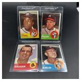 1963 MILWAUKEE BRAVES 4 CARD LOT