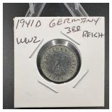 1941d Germany Ww2 3rd Reich Coin