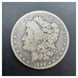 1892-cc Morgan Silver Dollar