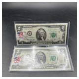 Consecutive 1976 $2 Federal Reserve Notes With Fir