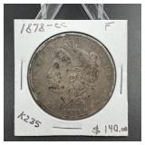 1878-cc Morgan Silver Dollar
