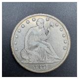 1871 Seated Liberty Half Dollar