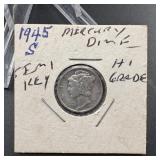 1945s Mercury Dime Hi Grade
