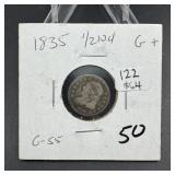 1835 Capped Bust Half Dime