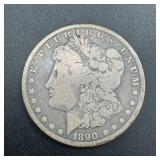 1890-cc Morgan Silver Dollar