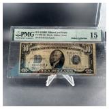 1934-b $10 Silver Certificate Pmg Choice Fine 15
