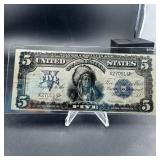 1899 $5 Indian Chief Silver Certificate