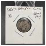 1893s Barber Dime  Semi Key