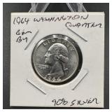 1964 Washington Silver Quarter Hi Grade