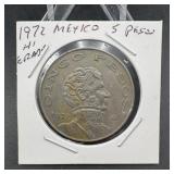 1972 Mexico 5 Peso Hi Grade