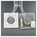 1935-D & 1927 Buffalo Nickels