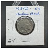 1934-D Buffalo Nickel