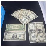 Thirteen $1 Silver Certificates