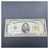 1934-a $5 North Africa Silver Certificate