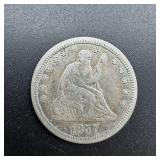 1857 Seated Liberty Quarter
