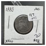1888 Seated Liberty Dime