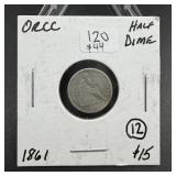 1861 Seated Liberty Half Dime