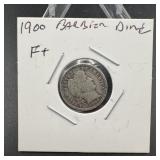 1900 Barber Dime
