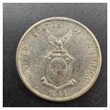 1944 Silver Centavos Coin