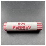 Roll Of 1950s Wheat Pennies